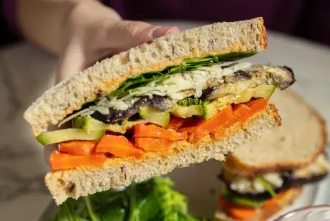 Sándwich veggie para probar. Sándwich veggie para probar.