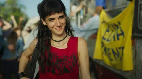 Foto de Olivia Nuss, protagonista de la serie Cromañón. Foto de Olivia Nuss, protagonista de la serie Cromañón.