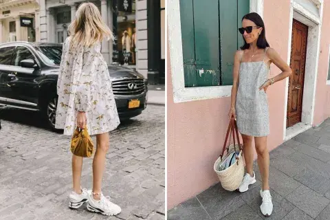 Zapatillas running y vestidos, una dupla inbatible para el verano Zapatillas running y vestidos, una dupla inbatible para el verano
