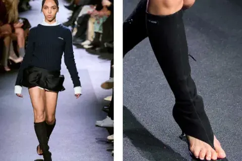 FKA Twigs, la cantante y compositora británica que las llevó sobre la pasarela, más precisamente para cerrar el desfile de la firma italiana, Prada FKA Twigs, la cantante y compositora británica que las llevó sobre la pasarela, más precisamente para cerrar el desfile de la firma italiana, Prada