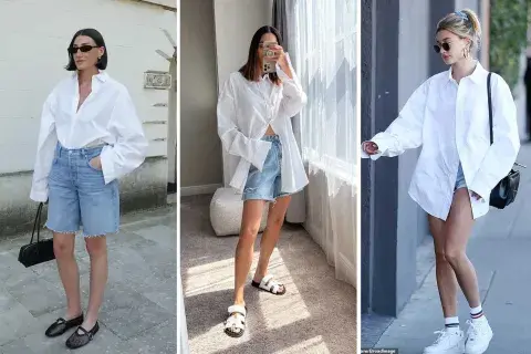 Las camisas XXL con shorts son un must hace del verano 2025