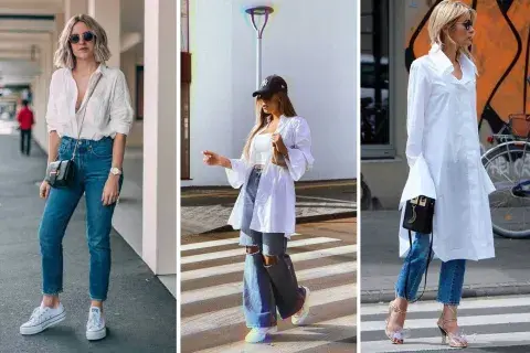 Las camisas blancas siempre están presentes en el guardarropa femenino