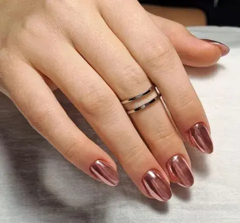uñas rose gold uñas rose gold