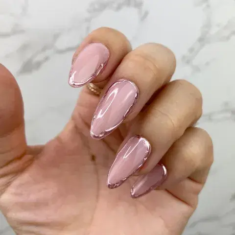 uñas rose gold uñas rose gold