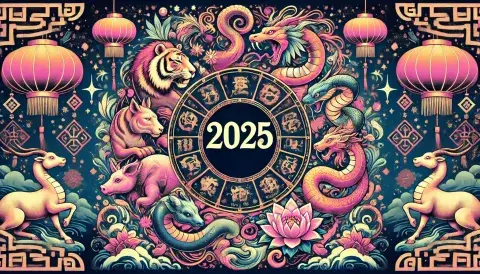 La rueda zodiacal china, con los símbolos de los 12 animales. La rueda zodiacal china, con los símbolos de los 12 animales.