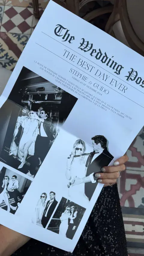 El periódico creado especialmente para la boda de Stephanie Demner y Guido Pella. El periódico creado especialmente para la boda de Stephanie Demner y Guido Pella.