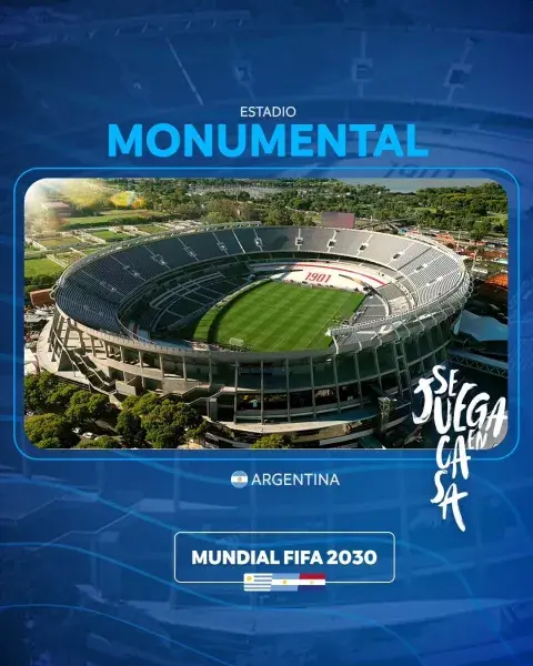 El estadio de River será sede del Mundial 2030. El estadio de River será sede del Mundial 2030.