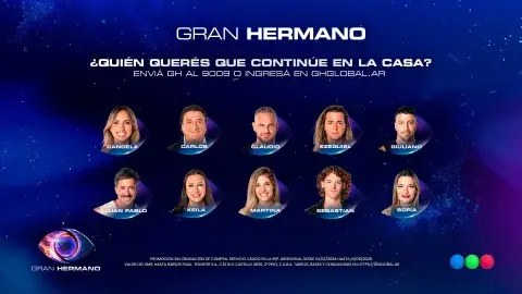 Foto de los participantes nominados de Gran Hermano. Foto de los participantes nominados de Gran Hermano.