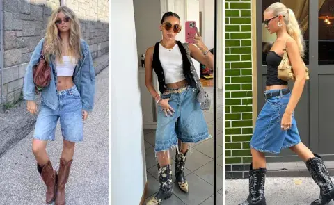 Tres mujeres usando botas y texanas Tres mujeres usando botas y texanas