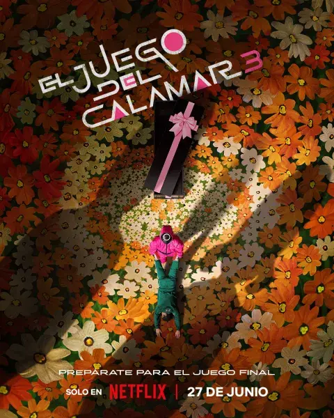Póster oficial de la temporada 3 de El juego del calamar.