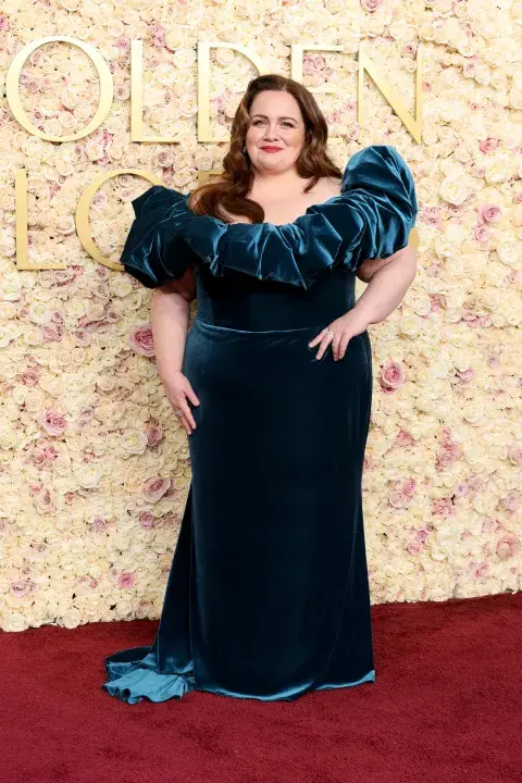 Jessica Gunning en la alfombra roja de los Golden Globes 2025. Jessica Gunning en la alfombra roja de los Golden Globes 2025.