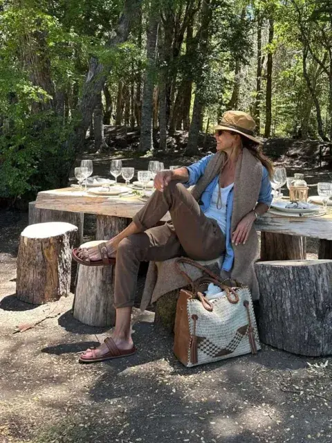 Juliana Awada con un look bien campestre Juliana Awada con un look bien campestre