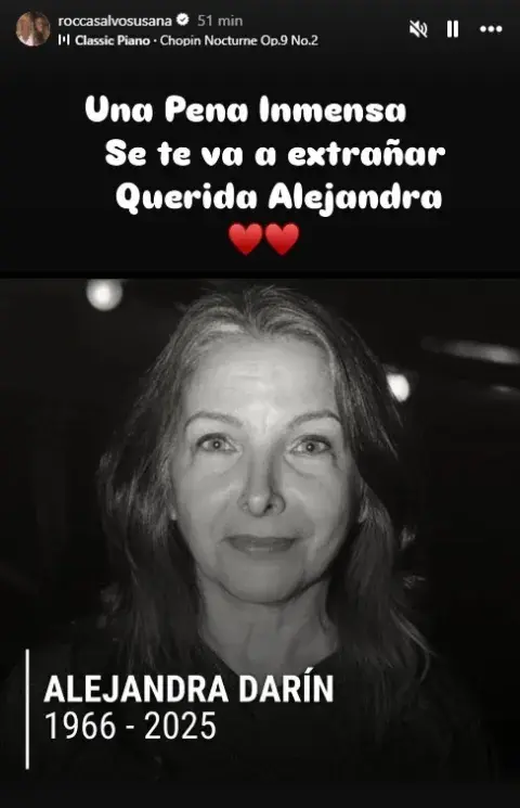 Storie de Susana Roccasalvo a Alejandra Darín. Storie de Susana Roccasalvo a Alejandra Darín.