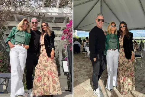 Pampita Ardohain con un diseño con flores Pampita Ardohain con un diseño con flores