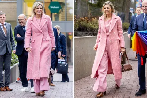 Máxima Zorreguieta con look Barbiecore Máxima Zorreguieta con look Barbiecore