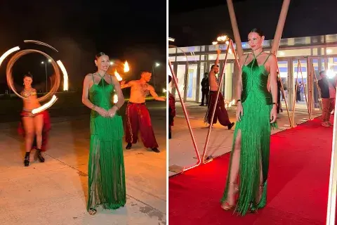 Vestido Fringe en color verde (Precio $470.000) Vestido Fringe en color verde (Precio $470.000)