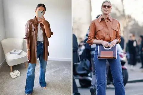 El tono marrón también va a estar presente dentro de las camisas de cuero El tono marrón también va a estar presente dentro de las camisas de cuero