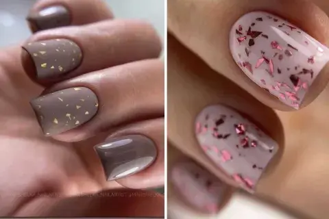El confetti deluxe es otra de las ideas para sumarte a esta propuesta de manicure
