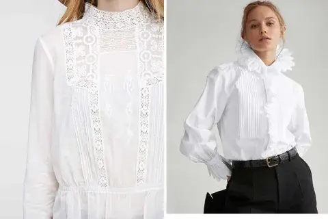 Las blusas victorianas así se transforman en el ítem de moda perfecto para un look que no pierde las miradas