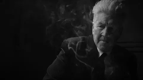 Foto de David Lynch en What Did Jack Do, corto disponible en Netflix.