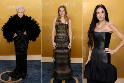 Jamie Lee Curtis, Kristen Bel y Demi Moore. Jamie Lee Curtis, Kristen Bel y Demi Moore.