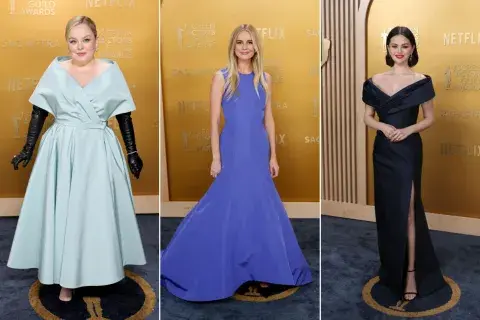 Nicola Coughlan, Justine Lupe y Selena Gómez Nicola Coughlan, Justine Lupe y Selena Gómez