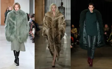 Abrigos de piel que son tendencia en New York Fashion Week 2025 Abrigos de piel que son tendencia en New York Fashion Week 2025
