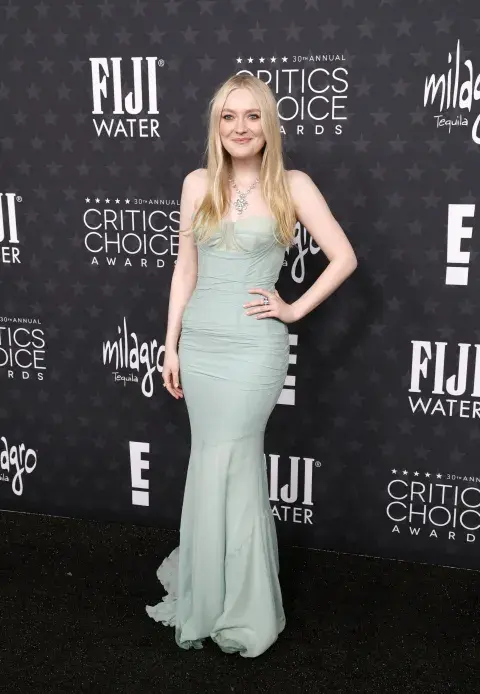 Dakota Fanning en la alfombra roja de los Critics Choice Awards 2025. Dakota Fanning en la alfombra roja de los Critics Choice Awards 2025.