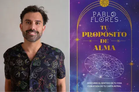 Pablo Flores Laymuns y la portada del libro "Tu propósito de alma" Pablo Flores Laymuns y la portada del libro "Tu propósito de alma"