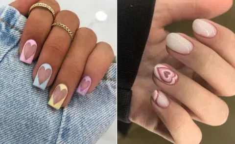uñas de san valentín