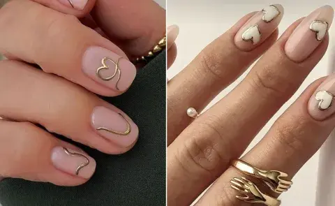 uñas de san valentín