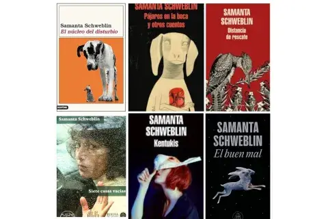 Samanta Schweblin lleva publicados cuatro libros de cuentos y dos novelas: Distancia de rescate y Kentukis. Samanta Schweblin lleva publicados cuatro libros de cuentos y dos novelas: Distancia de rescate y Kentukis.