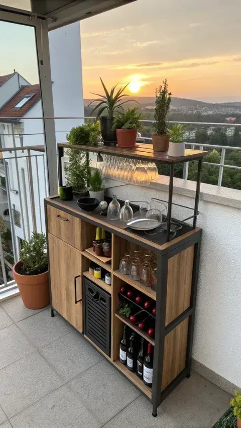 Ideas para instalar barras cancheras en el balcón.