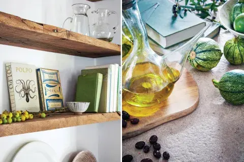 Cuando se busca una cocina cálida, una buena cantidad de detalles bien editados puede lograr tanto como un revestimiento. Cuando se busca una cocina cálida, una buena cantidad de detalles bien editados puede lograr tanto como un revestimiento.