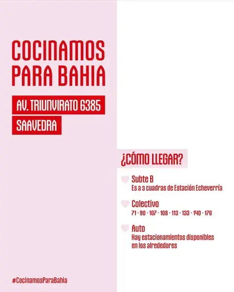 Cocinar para Bahía: una movida solidaria que involucra a más de 40 cocineros. Cocinar para Bahía: una movida solidaria que involucra a más de 40 cocineros.