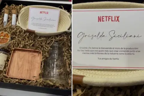 El saludo de Netflix a Griselda Siciliani en el inicio de rodaje de la temporada 3 de Envidiosa. El saludo de Netflix a Griselda Siciliani en el inicio de rodaje de la temporada 3 de Envidiosa.