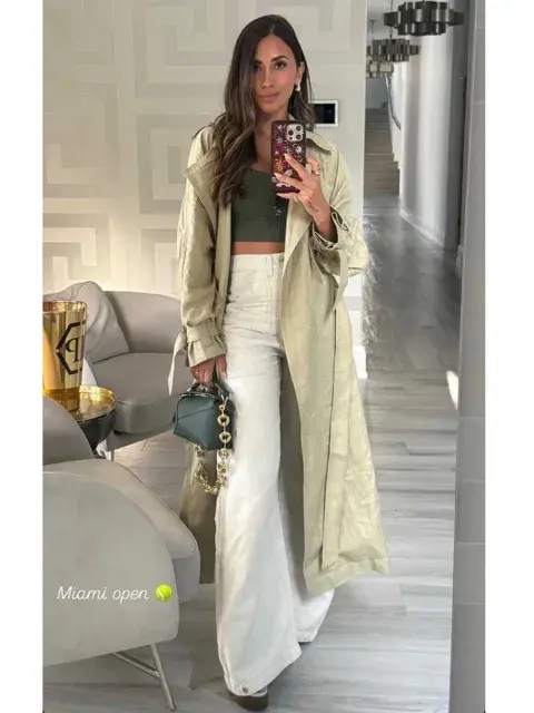 Junto a la presencia del Capitán de la Selección Argentina, Leonel Messi, y junto a sus tres hijos, la rosarina eclipsó de la mano de su outfit elegido