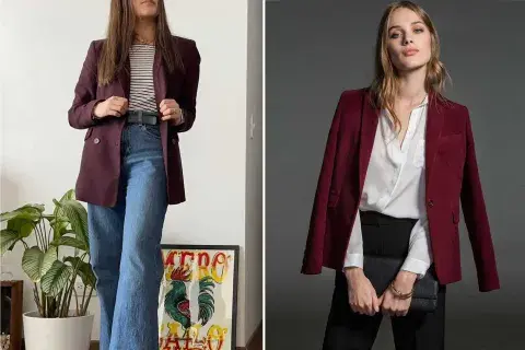 El borgoña es uno de los colores protagonistas de la nueva temporada