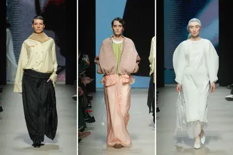 Zuhat también redondea los límites, en pantalones, vestidos y casacas. Zuhat también redondea los límites, en pantalones, vestidos y casacas.