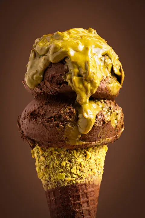 Helado de chocolate Dubai