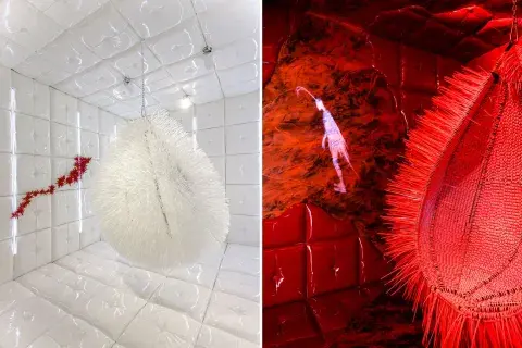 Dara llevó a Experiencia Living el arte como espacio con instalaciones de Solange Agterberg.
