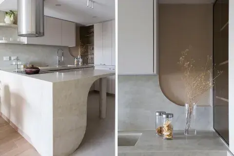 La cocina de Kuperdesign es una oda a las ondas.