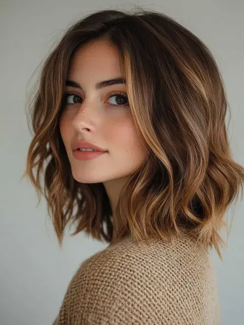Una mezcla perfecta entre el castaño natural y un efecto con glow que suma un brillo indiscutido