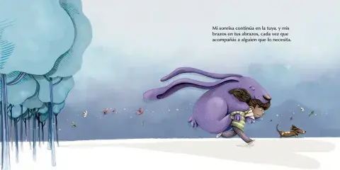 Una de las páginas de Acá estoy, el libro de Magela Demarco y Caru Grossi Una de las páginas de Acá estoy, el libro de Magela Demarco y Caru Grossi