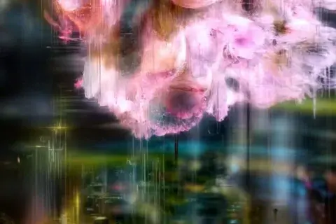 Una obra de arte con colores