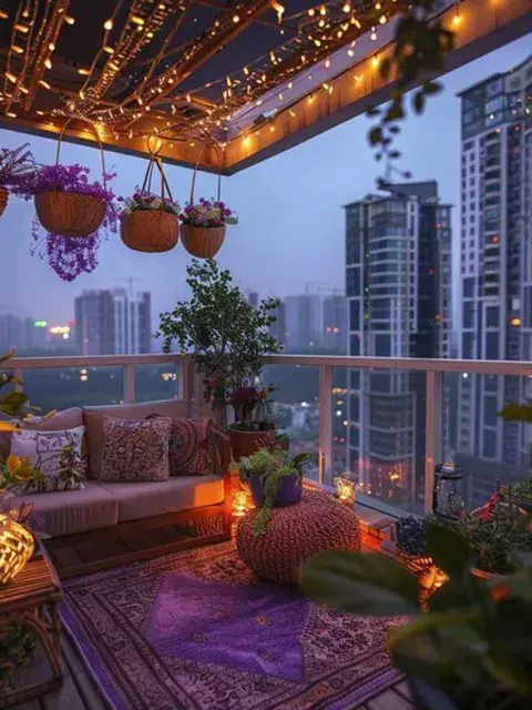 Con plantas y almohadones podés crear un espacio de relax y confort