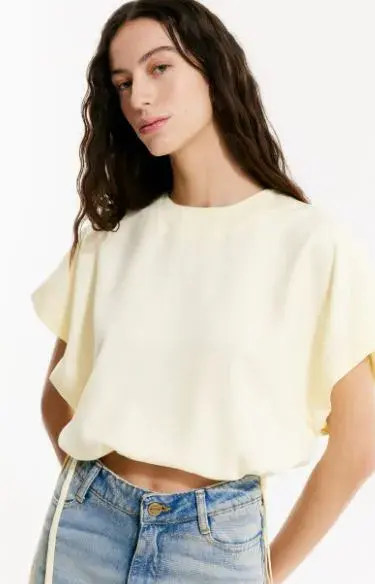 Blusa confeccionada en piqué plano (Gusmán, $75.000) Blusa confeccionada en piqué plano (Gusmán, $75.000)