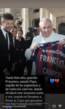 Marcelo Tinelli también recordó su encuentro con el Papa