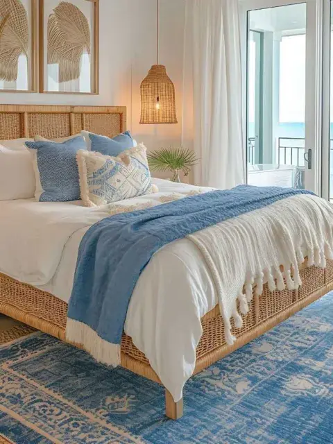 Podés sumar un pie de cama de color y que vaya en consonancia con la alfombra Podés sumar un pie de cama de color y que vaya en consonancia con la alfombra