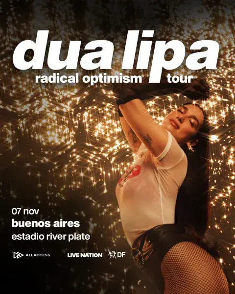Foto del show de Dua Lipa en Argentina.
